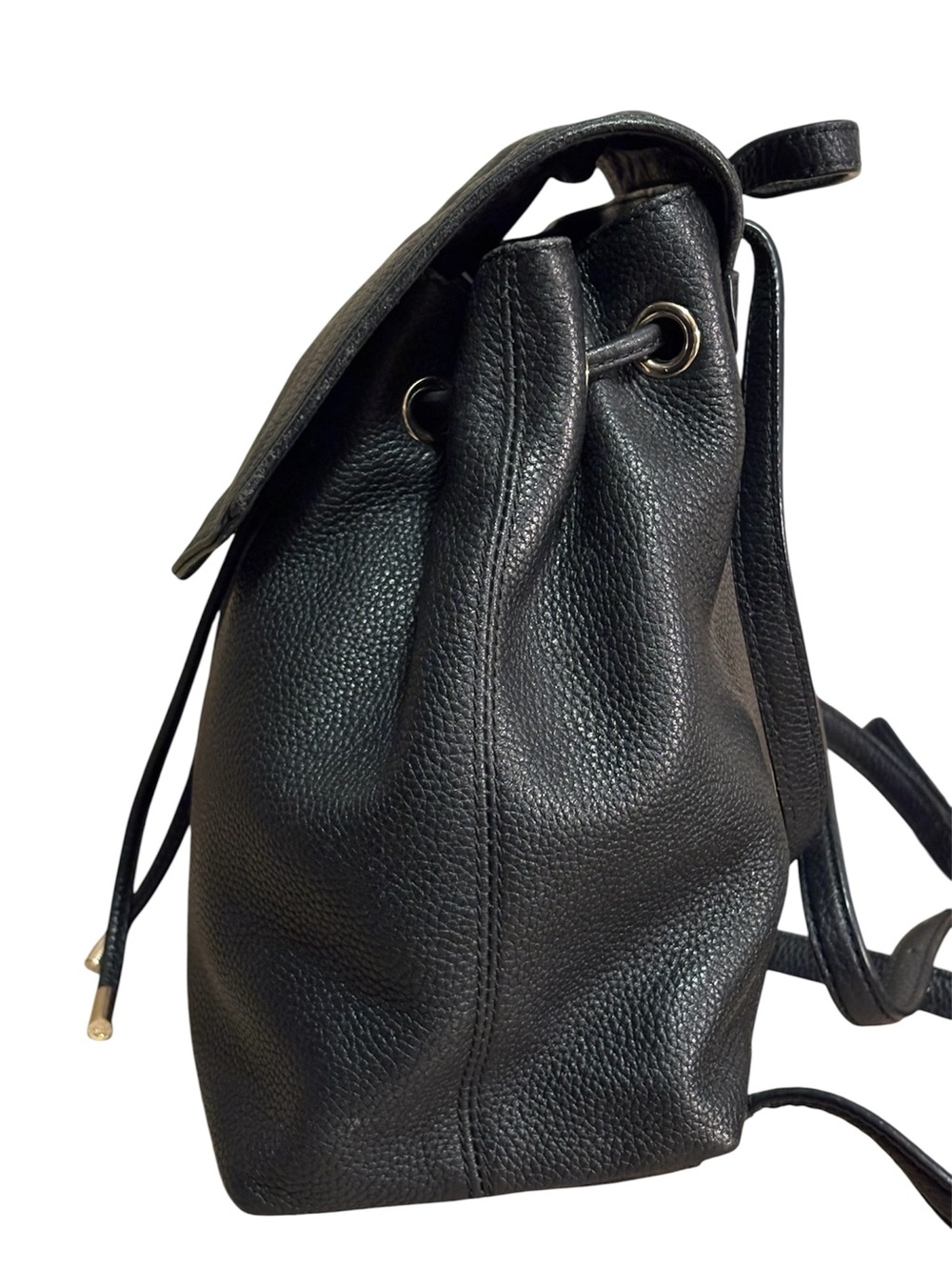 kate spade Black Pebbled Leather Drawstring Backpack - Picture 3 of 7